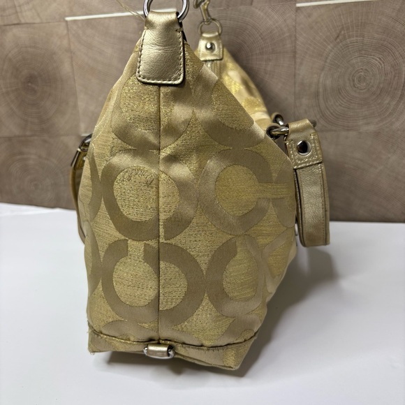 Coach Poppy Gold Satchel Bag Crossbody Strap - Picture 3 of 6